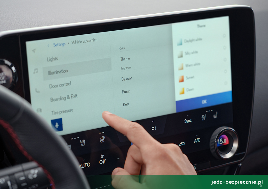 Premiera tygodnia - Lexus NX II - menu ekranu dotykowego